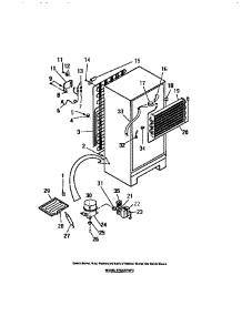 04 - Compressor, Condenser, Evaporator parts for Frigidaire Refrigerator FPCI21TML3 from AppliancePartsPros.com