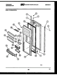 03 - Refrigerator Door Parts parts for Frigidaire Refrigerator FPCEW24VWPW0 from AppliancePartsPros.com
