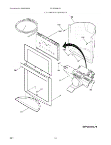 15 - Ice & Water Dispenser parts for Frigidaire Refrigerator FPUS2698LF1 from AppliancePartsPros.com