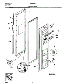 02 - Freezer Door parts for Frigidaire Refrigerator FRS20WRHD6 from AppliancePartsPros.com