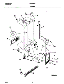 04 - Cabinet parts for Frigidaire Refrigerator FRS20WRHD6 from AppliancePartsPros.com