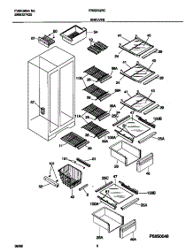 05 - Shelves parts for Frigidaire Refrigerator FRS20QRCD6 from AppliancePartsPros.com