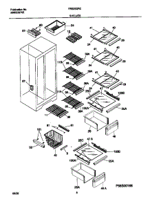 05 - Shelves parts for Frigidaire Refrigerator FRS20QRCW8 from AppliancePartsPros.com