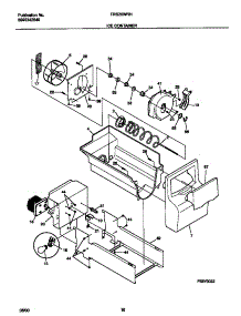 09 - Ice Container parts for Frigidaire Refrigerator FRS20WRHW6 from AppliancePartsPros.com