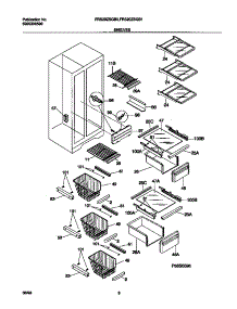 05 - Shelves parts for Frigidaire Refrigerator FRS20ZSGB1 from AppliancePartsPros.com