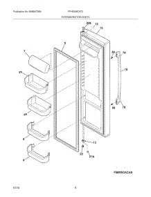 05 - Refrigerator Door parts for Frigidaire Refrigerator FPHS2687KF2 from AppliancePartsPros.com