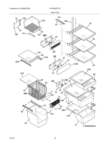 09 - Shelves parts for Frigidaire Refrigerator FPHS2687KF2 from AppliancePartsPros.com