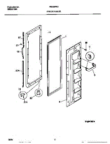 02 - Freezer Door parts for Frigidaire Refrigerator FRS22PRCW1 from AppliancePartsPros.com