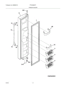 03 - Freezer Door parts for Frigidaire Refrigerator FPHS2699KF1 from AppliancePartsPros.com