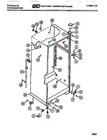 03 - Cabinet parts for Frigidaire Refrigerator FPI16TEF0 from AppliancePartsPros.com