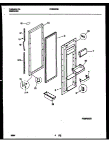 03 - Refrigerator Door Parts parts for Frigidaire Refrigerator FRS20QRBW0 from AppliancePartsPros.com