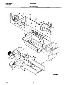 09 - Ice Container parts for Frigidaire Refrigerator FRS20WRHD2 from AppliancePartsPros.com