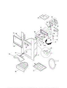 Dispenser parts for Frigidaire Refrigerator FRS20ZGGW3 from AppliancePartsPros.com