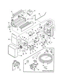 Icemaker parts for Frigidaire Refrigerator FRS20ZGGW3 from AppliancePartsPros.com
