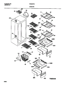 05 - Shelves parts for Frigidaire Refrigerator FRS20PRCW0 from AppliancePartsPros.com