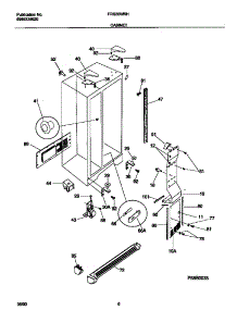 04 - Cabinet parts for Frigidaire Refrigerator FRS20WRHD5 from AppliancePartsPros.com