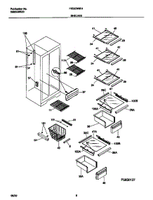 05 - Shelves parts for Frigidaire Refrigerator FRS20WRHD5 from AppliancePartsPros.com