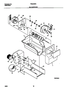 09 - Ice Container parts for Frigidaire Refrigerator FRS20WRHD5 from AppliancePartsPros.com