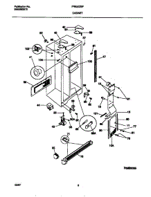 04 - Cabinet parts for Frigidaire Refrigerator FRS20ZSFW0 from AppliancePartsPros.com