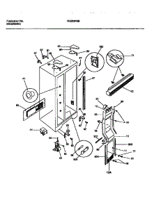 04 - Cabinet, Light Shields, Mullion parts for Frigidaire Refrigerator FRS22PRBW1 from AppliancePartsPros.com