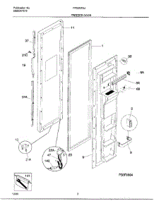 02 - Freezer Door parts for Frigidaire Refrigerator FRS20ZGJD2 from AppliancePartsPros.com