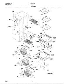 08 - Shelves parts for Frigidaire Refrigerator FRS20ZGJD2 from AppliancePartsPros.com
