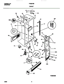 04 - Cabinet parts for Frigidaire Refrigerator FRS22VSBD1 from AppliancePartsPros.com