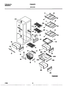 05 - Shelves parts for Frigidaire Refrigerator FRS22WPCW2 from AppliancePartsPros.com