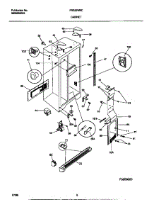 04 - Cabinet parts for Frigidaire Refrigerator FRS22WNCD3 from AppliancePartsPros.com
