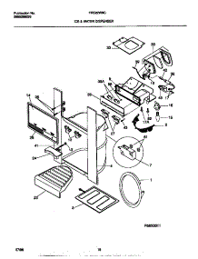 08 - Ice & Water Dispenser parts for Frigidaire Refrigerator FRS22WNCD3 from AppliancePartsPros.com