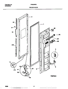 02 - Freezer Door parts for Frigidaire Refrigerator FRS22WRCD2 from AppliancePartsPros.com