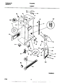 04 - Cabinet parts for Frigidaire Refrigerator FRS22WRCW3 from AppliancePartsPros.com