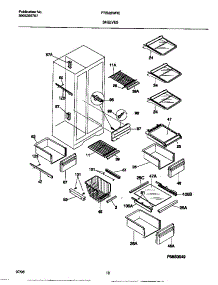 05 - Shelves parts for Frigidaire Refrigerator FRS22WRCW3 from AppliancePartsPros.com