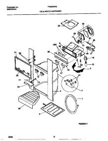 08 - Ice & Water Dispenser parts for Frigidaire Refrigerator FRS22WRCD2 from AppliancePartsPros.com