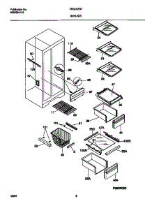 05 - Shelves parts for Frigidaire Refrigerator FRS22ZRFW1 from AppliancePartsPros.com