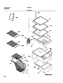 09 - Shelves parts for Frigidaire Refrigerator FRS23F4CQ0 from AppliancePartsPros.com