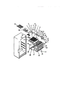 07 - Interior Freezer Compartment parts for Frigidaire Refrigerator FPD16TCW0 from AppliancePartsPros.com