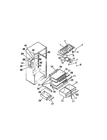 06 - Interior Food Compartment parts for Frigidaire Refrigerator FPE16TCA0 from AppliancePartsPros.com