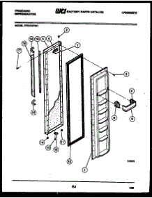 03 - Freezer Door Parts parts for Frigidaire Refrigerator FPD19VFL1 from AppliancePartsPros.com