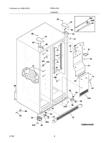 07 - Cabinet parts for Frigidaire Refrigerator FRS23LH5DBN from AppliancePartsPros.com