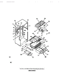 08 - Interior Food Compartment parts for Frigidaire Refrigerator FPE18TCW0 from AppliancePartsPros.com