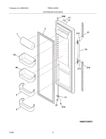 05 - Refrigerator Door parts for Frigidaire Refrigerator FRS23LH5DSA from AppliancePartsPros.com