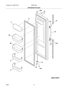 05 - Refrigerator Door parts for Frigidaire Refrigerator FRS23LH5DS0 from AppliancePartsPros.com