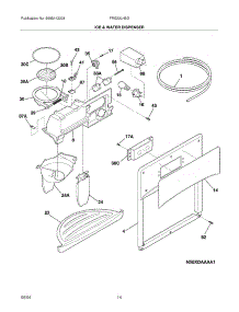 15 - Ice & Water Dispenser parts for Frigidaire Refrigerator FRS23LH5DS0 from AppliancePartsPros.com