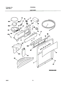15 - Dispenser parts for Frigidaire Refrigerator FRS23R3AW0 from AppliancePartsPros.com
