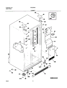 07 - Cabinet parts for Frigidaire Refrigerator FRS23R4AW8 from AppliancePartsPros.com