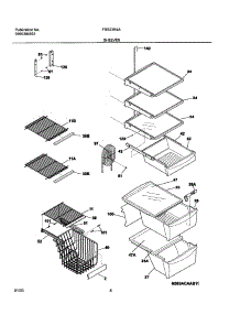 09 - Shelves parts for Frigidaire Refrigerator FRS23R4AQ7 from AppliancePartsPros.com
