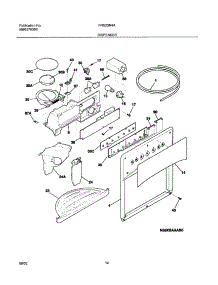 15 - Dispenser parts for Frigidaire Refrigerator FRS23R4AW8 from AppliancePartsPros.com
