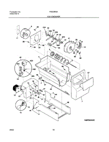 17 - Ice Container parts for Frigidaire Refrigerator FRS23R3AW1 from AppliancePartsPros.com