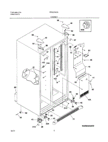 07 - Cabinet parts for Frigidaire Refrigerator FRS23W3AW0 from AppliancePartsPros.com